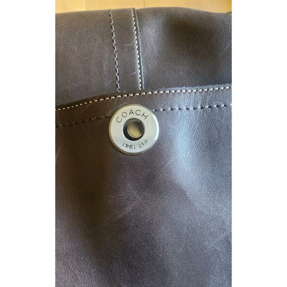 Coach Vtg Lenox Brief In Brown Leather Style Messenger Journalist Crossbody EUC - Picture 6 of 14